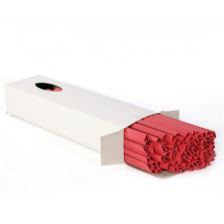 Násuvná lišta 6mm červená (60 listov), 100ks, Bluering®