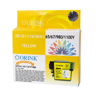Brother CB11/LC975/LC980/LC985/LC1100XL Yellow ORINK PREMIUM