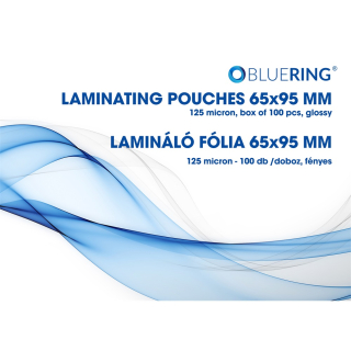 Laminovacia fólia 65x95mm, 125 mikrónov, 100ks, Bluering®