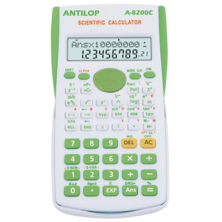 Kalkulačka vedecká zelená, ANTILOP A-8200C