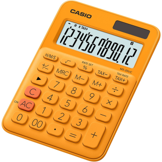 Kalkulačka stolová oranžová, CASIO MS 20 UC