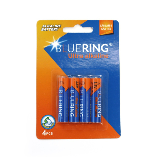 Batéria AAA mikrotužková LR03 alkalická, 4ks, Bluering®
