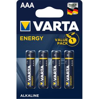 Batéria AAA mikrotužková LR03 alkalická 4ks v balení, VARTA ENERGY