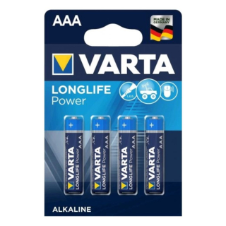 Batéria AAA mikrotužková LR03 alkalická 4ks v balení, VARTA LONGLIFE Power