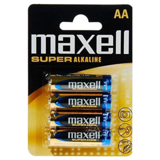 Batéria AA tužková LR6 alkalická 4ks v balení, MAXELL Super Alkaline