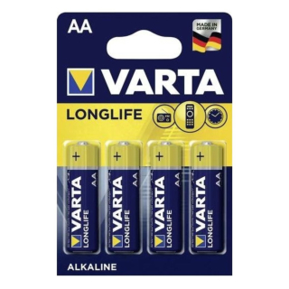 Batéria AA tužková LR6 alkalická 4ks v balení, VARTA LONGLIFE