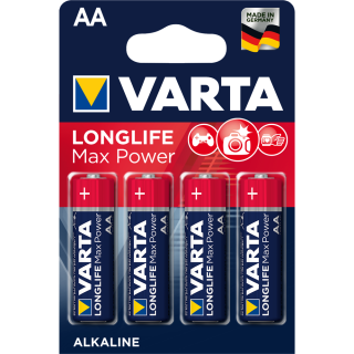 Batéria AA tužková LR6 alkalická, 4ks, VARTA LONGLIFE Max Power