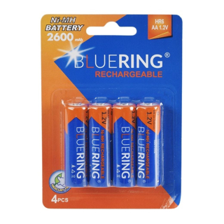 Batéria AA tužková HR6 dobíjateľná 2600mAH, 4ks, Bluering®