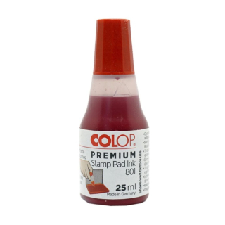 Pečiatková farba červená 25ml, Colop 801 Premium