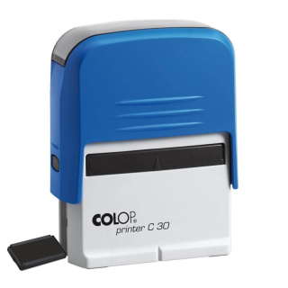 Pečiatka 18x47mm Colop Printer C30 modrá/poduška čierna