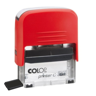 Pečiatka 18x47mm Colop Printer C30 červená/poduška čierna