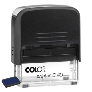 Pečiatka 23x59mm Colop Printer C40 čierna/poduška modrá