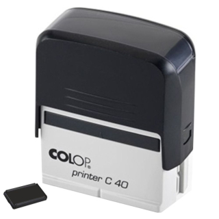 Pečiatka 23x59mm Colop Printer C40 čierna/poduška čierna