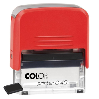 Pečiatka Colop 23x59mm Printer C40 červená/poduška čierna