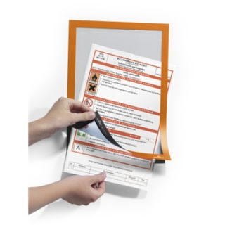 Informačný panel samolepiaci A4, oranžový, 10ks v balení, Durable DURAFRAME®