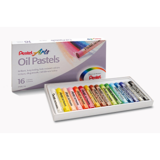 Olejové kriedové pastely, 16 farieb, Pentel PHN-16U