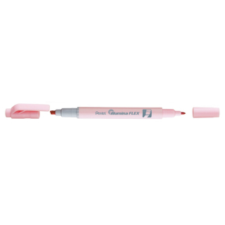 Zvýrazňovač obojstranný 1-3,5mm, PENTEL ILLUMINA FLEX pastelovo ružový
