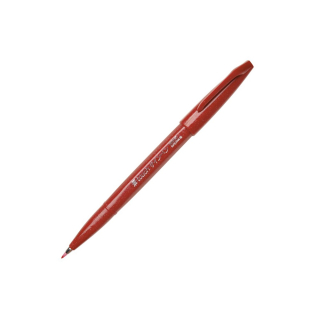 Kaligrafický popisovač s ohybným hrotom, Pentel SES15C-B červený