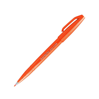 Kaligrafický popisovač s ohybným hrotom, Pentel SES15C-F oranžový