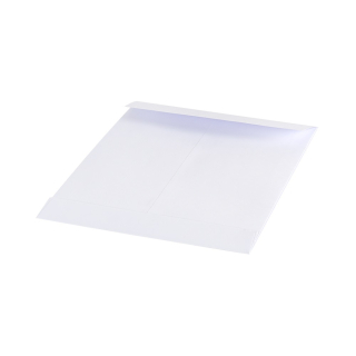 Kraftová papierová obálka TB4 silikónová so šírkou 50mm, biela