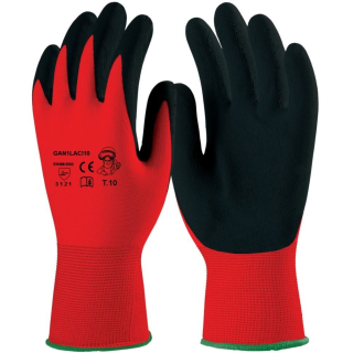 Latexové rukavice máčané, veľkosť č. 10 (XL), červené