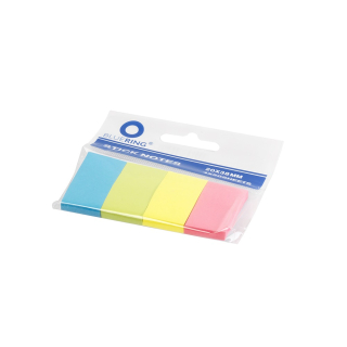 Samolepiace záložky papierové 20x38mm 4x50 lístkov Bluering® mix farieb