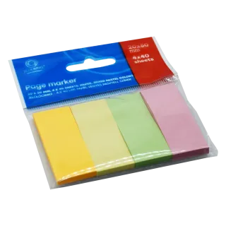 Samolepiace záložky papierové 20x50mm 4x40 lístkov Bluering® pastel colors
