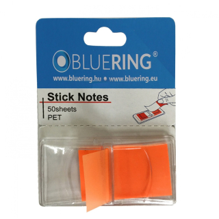 Samolepiace záložky plastové 25x45mm 50 lístkov Bluering® oranžové