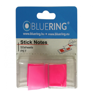 Samolepiace záložky plastové 25x45mm 50 lístkov Bluering® ružové