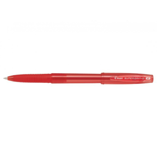 Guľôčkové pero s vrchnákom PILOT SUPER GRIP G červené