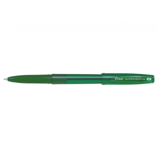 Guľôčkové pero s vrchnákom PILOT SUPER GRIP G zelené