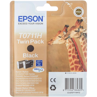 Epson T0711H (C13T07114H) Twin Pack Black ORIGINAL