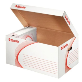 Archívna krabica s výklopným vekom Esselte Speedbox bielo-červená