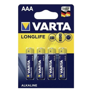 Batéria AAA mikrotužková LR03 alkalická 4ks v balení, VARTA LONGLIFE