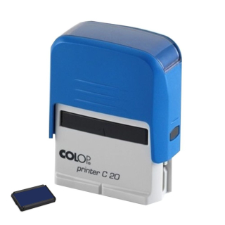 Pečiatka 14x38mm Colop Printer C20 modrá/poduška modrá