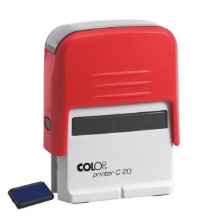 Pečiatka 14x38mm Colop Printer C20 červená/poduška modrá