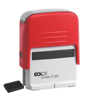 Pečiatka 14x38mm Colop Printer C20 červená/poduška čierna