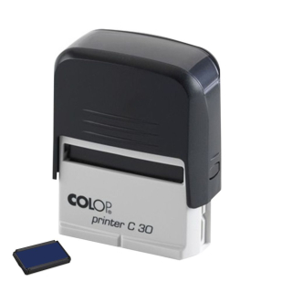 Pečiatka 18x47mm Colop Printer C30 čierna/poduška modrá