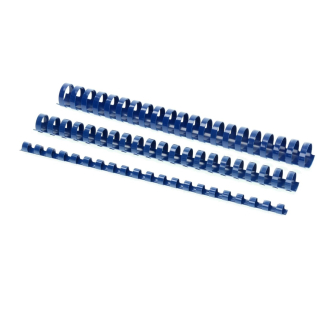 Plastový hrebeň 6mm ≥20 listov balenie 100ks Fellowes modrý
