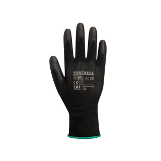 Pracovné rukavice Portwest A120 s PU dlaňou veľkosť č. 8 (M) čierne