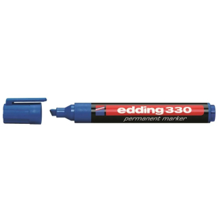 Permanentný popisovač so zrezaným hrotom, EDDING 330 modrý