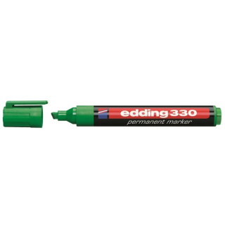 Permanentný popisovač so zrezaným hrotom, EDDING 330 zelený