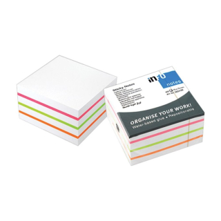 Samolepiaci bloček 75x75mm 400 lístkov Info Notes mix pastelových farieb