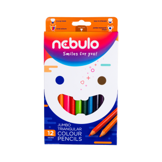Sada farebných ceruziek Nebulo Jumbo 12 farieb