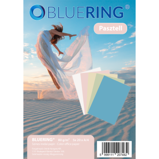 Farebný kopírovací papier A4 80g 5x20ks PASTEL COLOR MIX, Bluering®