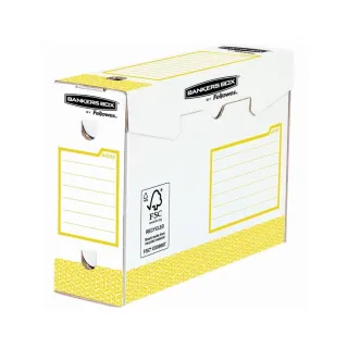 Archívny box extra silný 100mm Fellowes Bankers Box Basic 20ks bielo-žltý