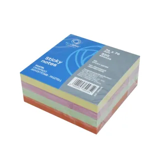 Samolepiaci bloček 75x75mm 320 lístkov Bluering® mix pastelových farieb